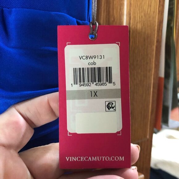 NWT Vince Camuto Twist Front Jersey Wide Leg Jumpsuit Plus Size 1X - Picture 14 of 16